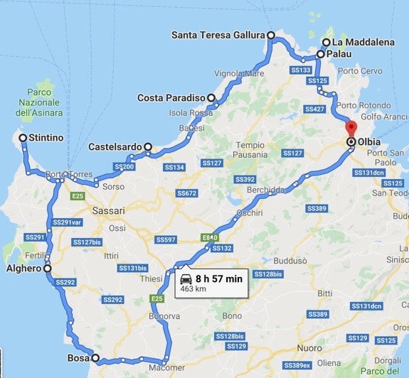road trip en Sardaigne