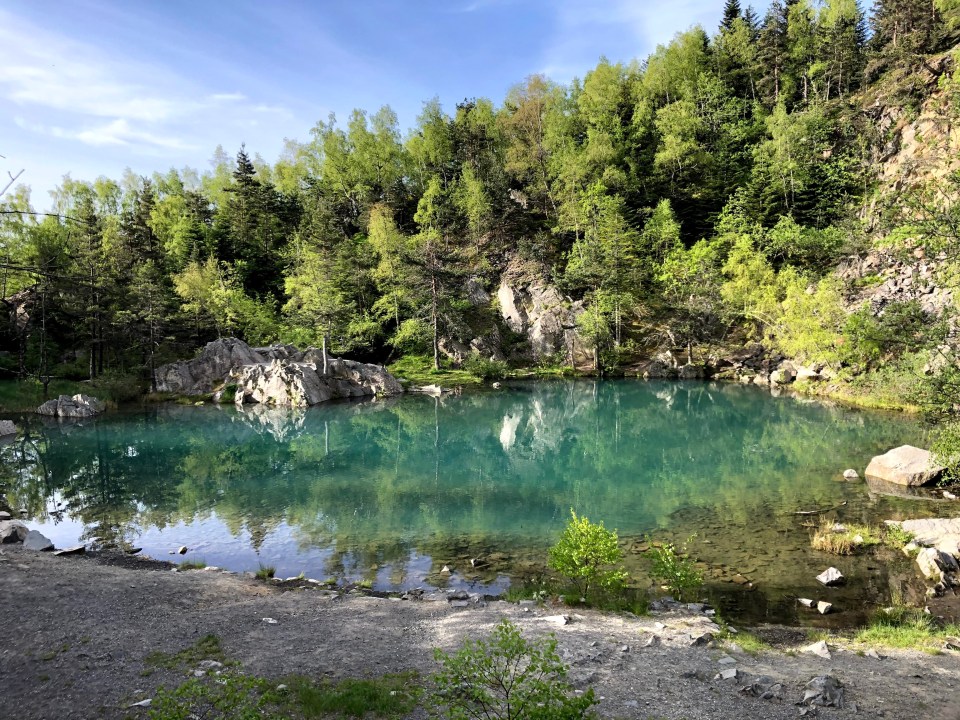 le lac bleu à Champclause en Haute Loire