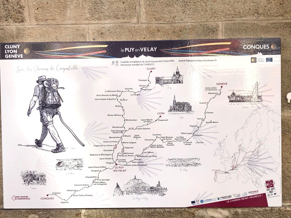 Chemin de Saint Jacques de Compostelle  Puy en Velay