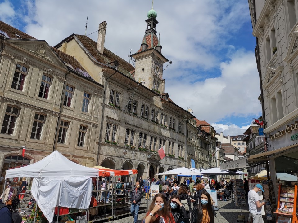 la place de la Palud à Lausanne 