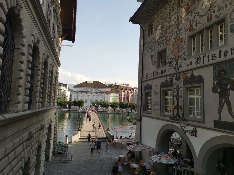 centre historique de Lucerne façade peinte