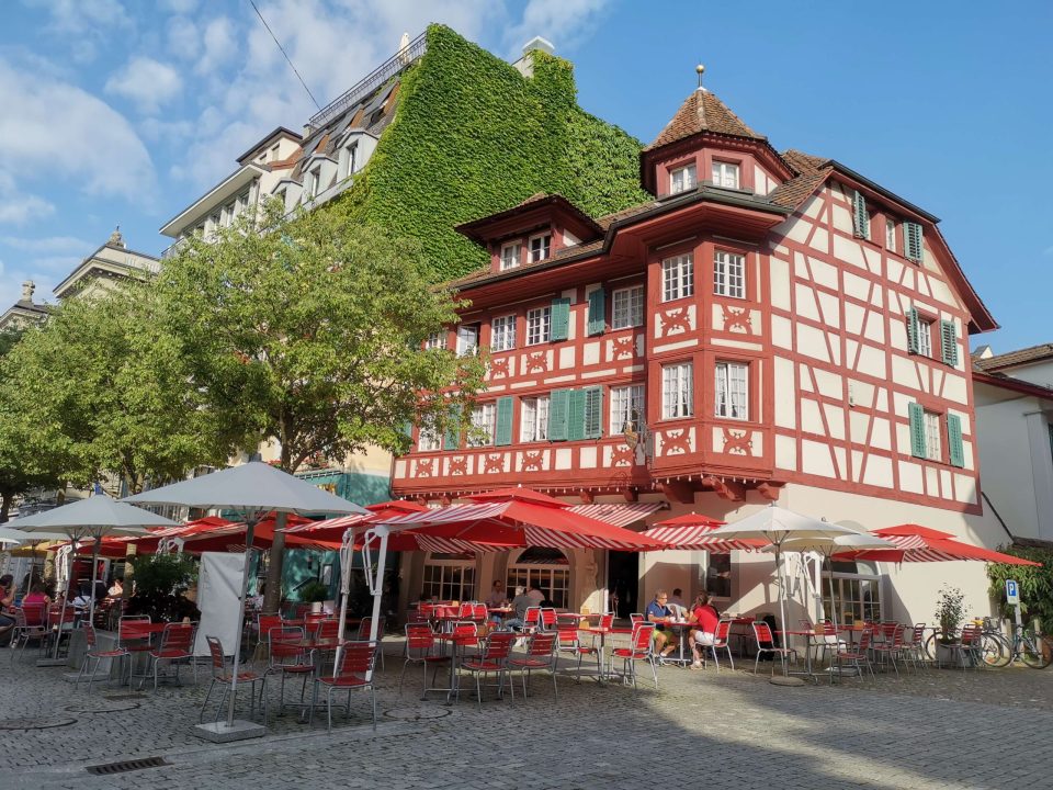 centre historique de Lucerne façade peinte