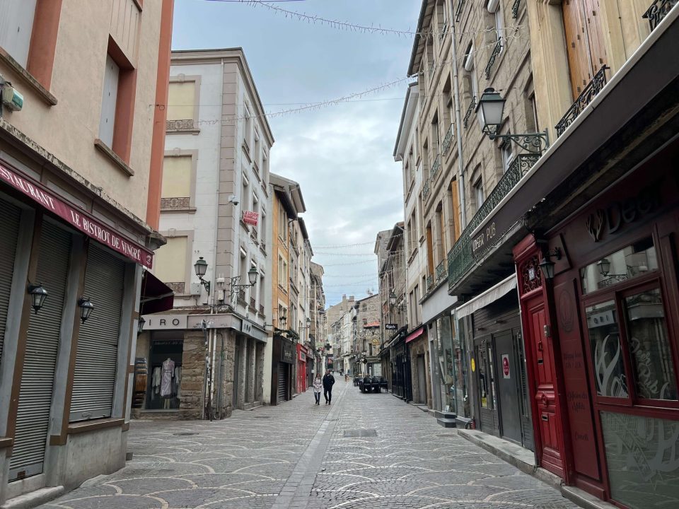 quartier Saint Jacques avec la rue Martyrs de Vingré à Saint Etienne