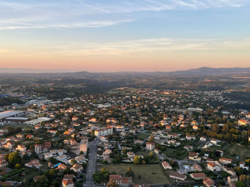 premier vol en montgolfière en Ardèche
