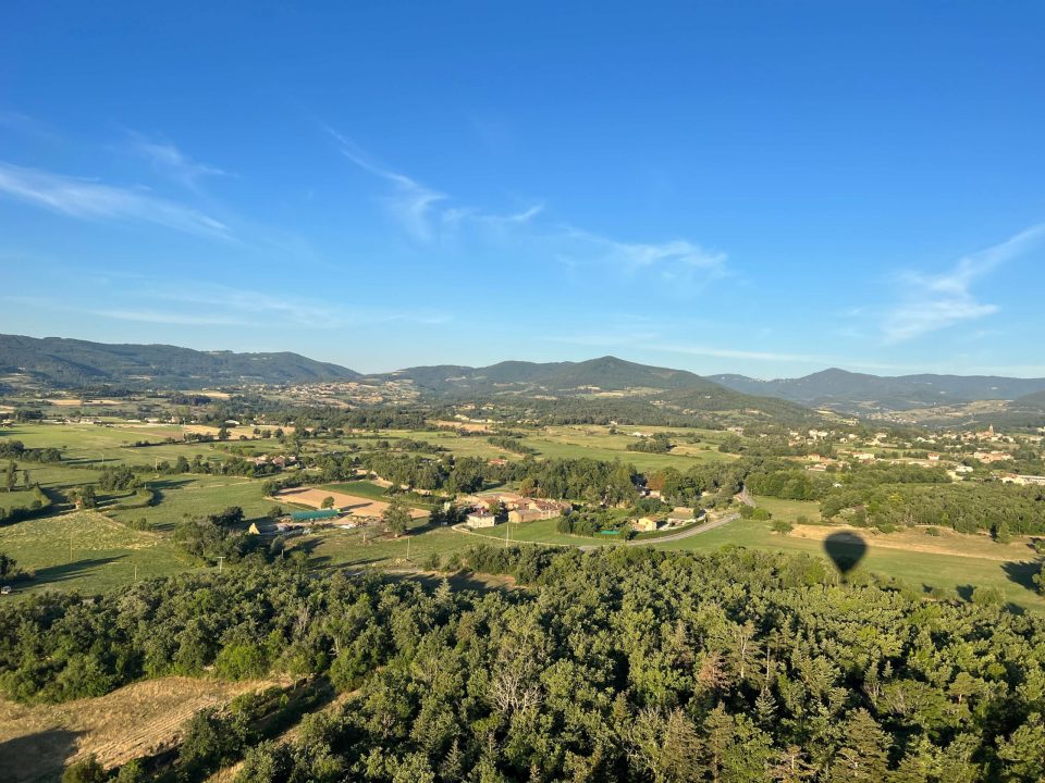 premier vol en montgolfière en Ardèche
