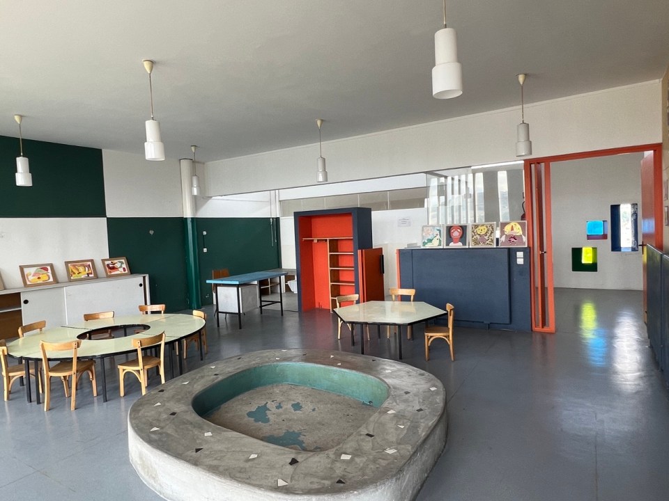 Ecole maternelle dans l'unité d'habitation sur le site Le Corbusier de Firminy