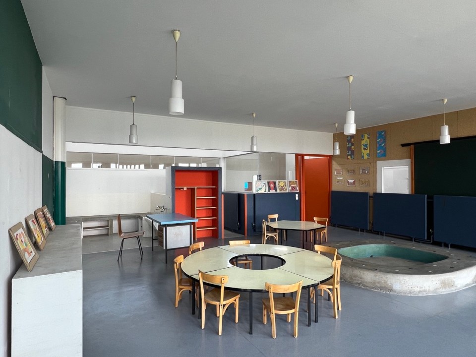 Ecole maternelle dans l'unité d'habitation sur le site Le Corbusier de Firminy