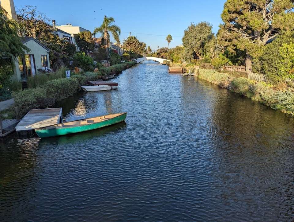 les canaux de Venice Beach, Los Angeles