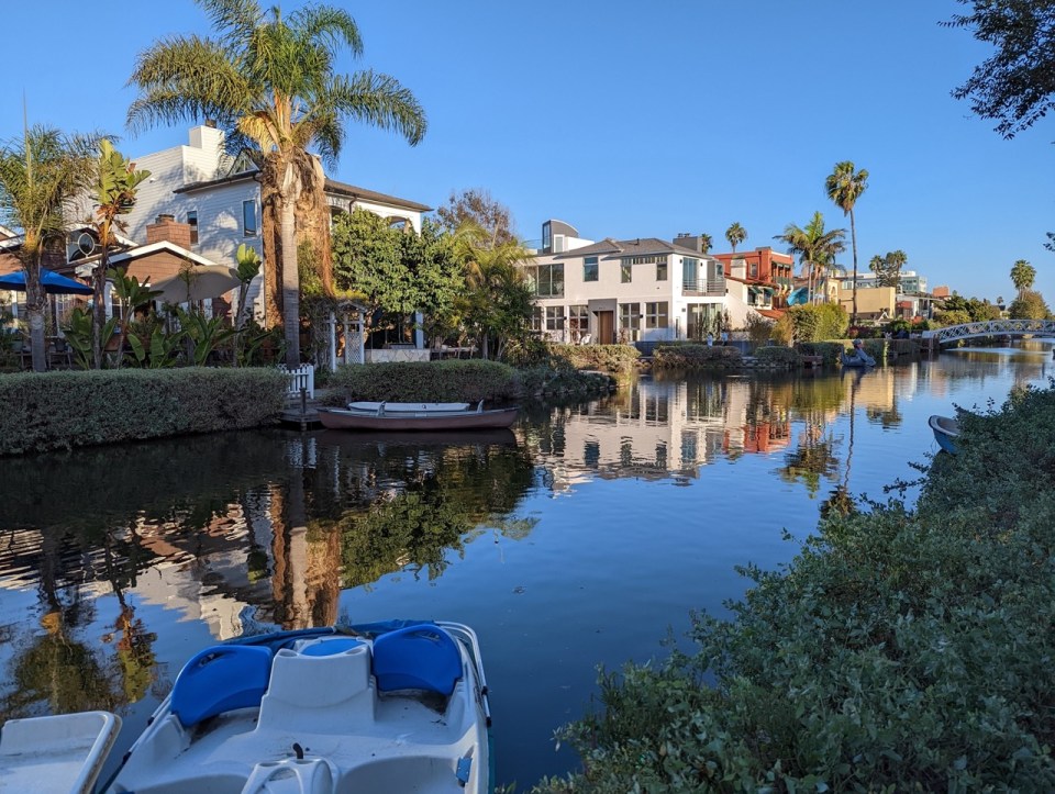 les canaux de Venice Beach, Los Angeles