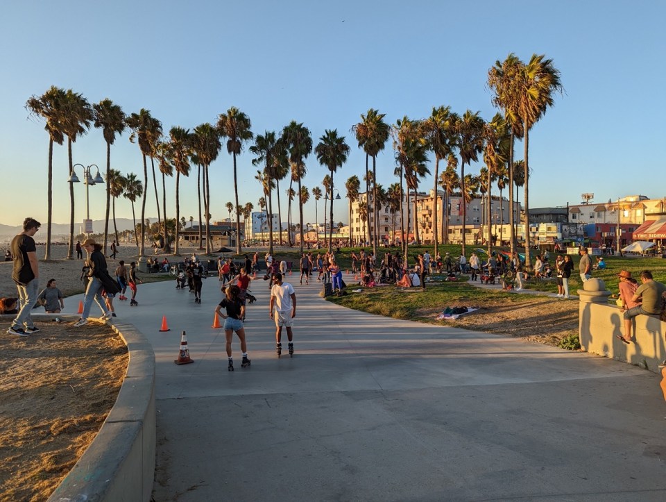 rollers à Venice Beach, Los Angeles