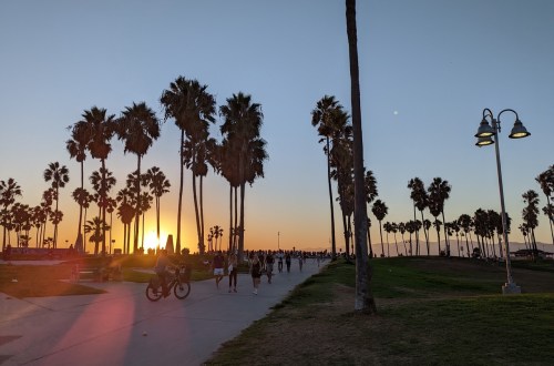 coucher de soleil à Venice Beach, Los Angeles