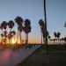 coucher de soleil à Venice Beach, Los Angeles