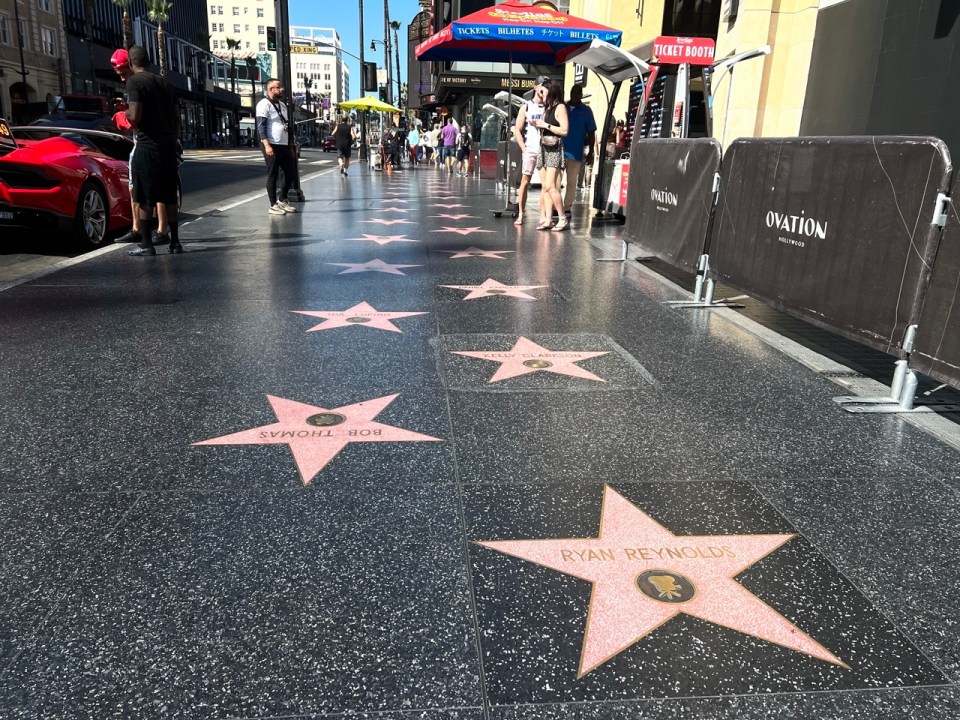Walk of Fame sur Hollywood Boulevard à Los Angeles