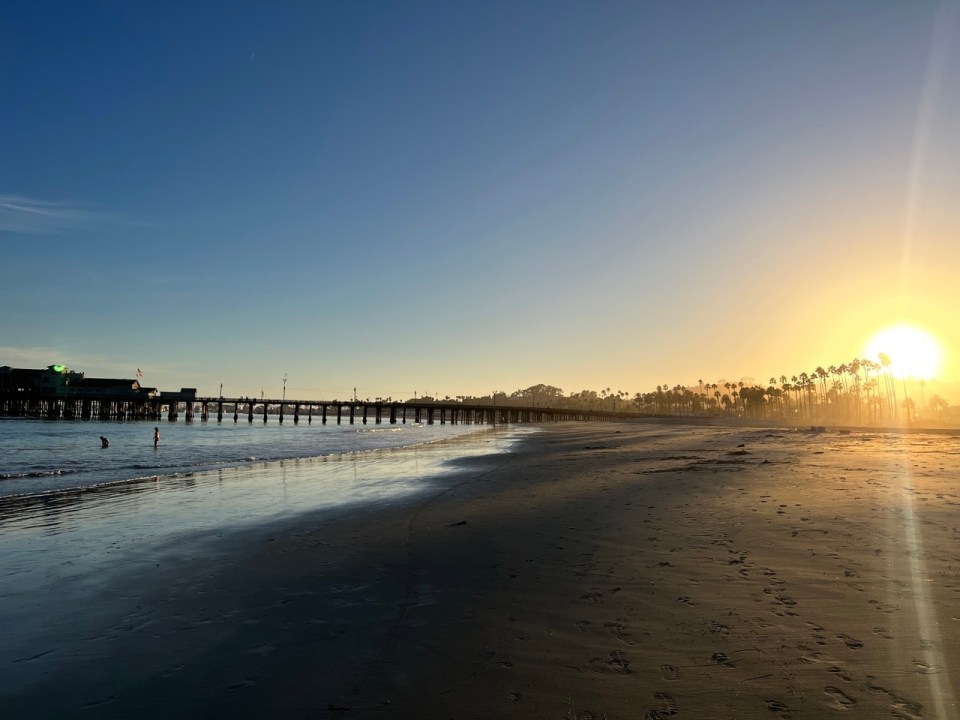 coucher de soleil à Santa Barbara
