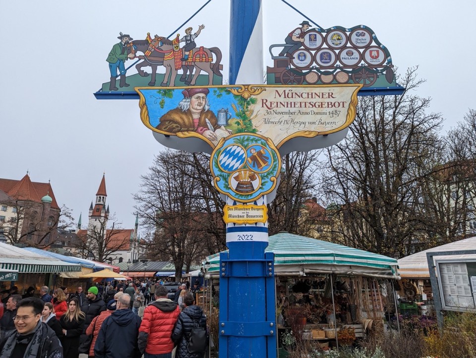 marché des victuailles à Munich