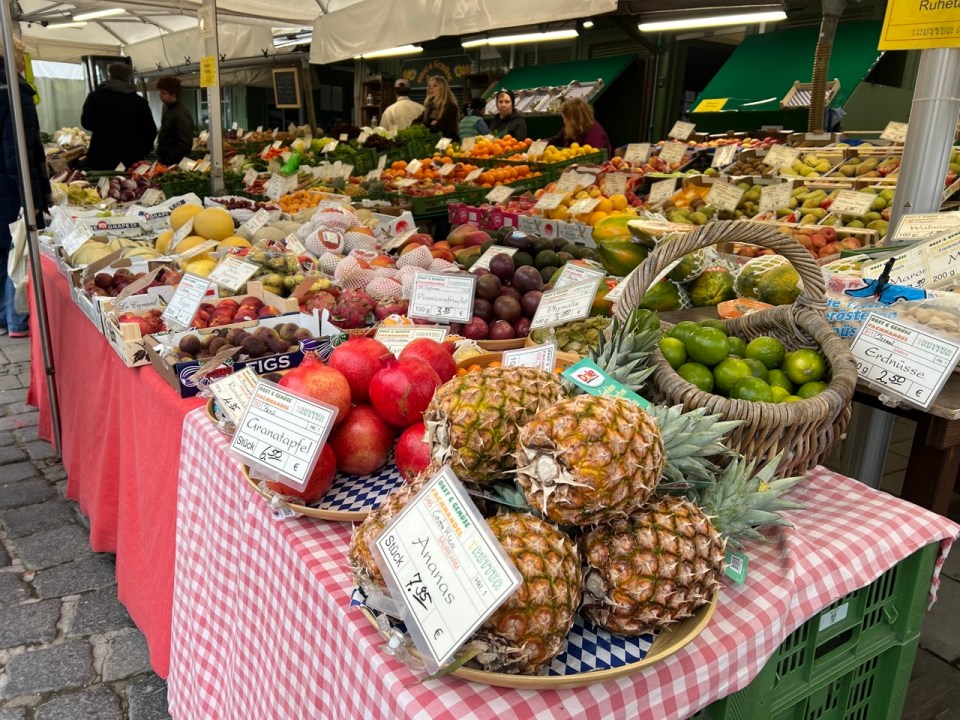 marché des victuailles à Munich