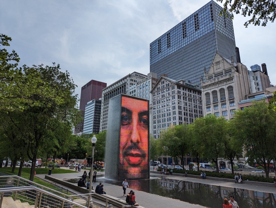 Crown Fountain au Millenium Park Millenium Park à Chicago