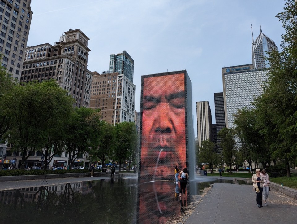 Crown Fountain au Millenium Park à Chicago