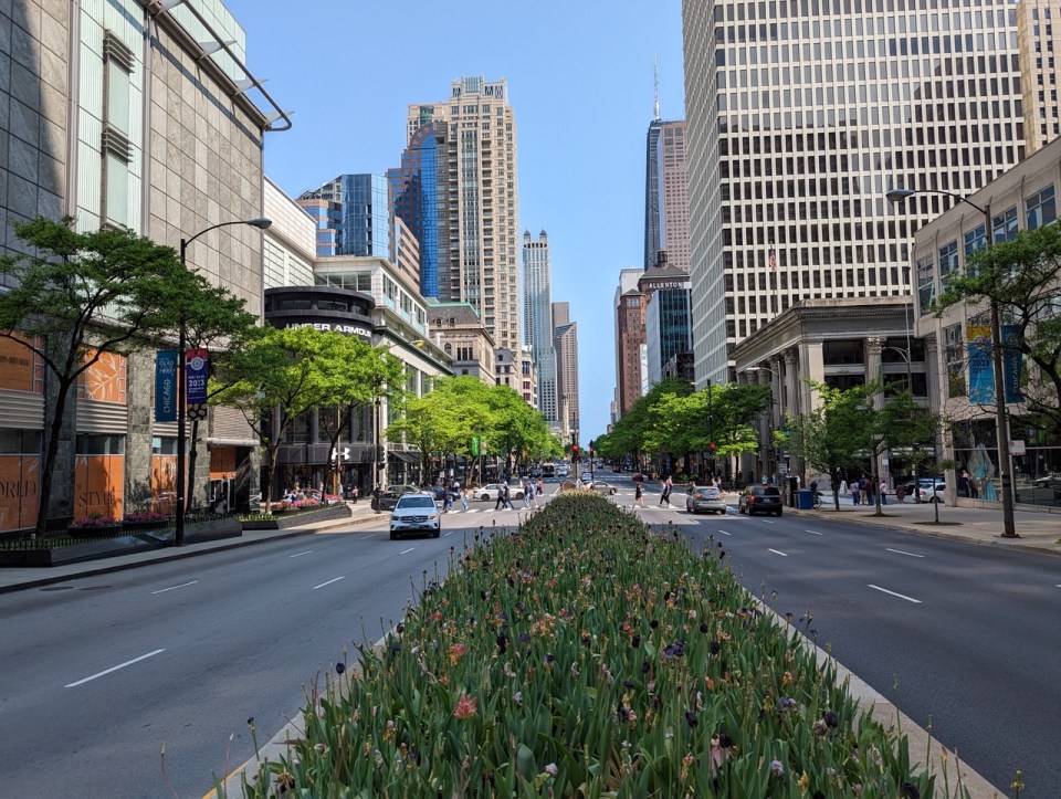 shopping sur la Michigan Avenue 