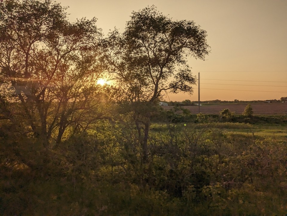 paysages de l’Iowa à bord California Zephyr