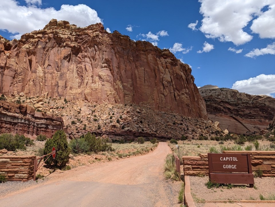 Capitol Gorge Trail dans le Capitol Reef National Park