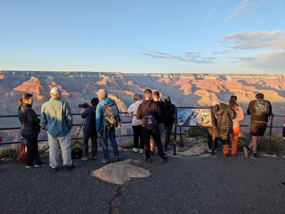 coucher de soleil à Hopi Point au Grand Canyon