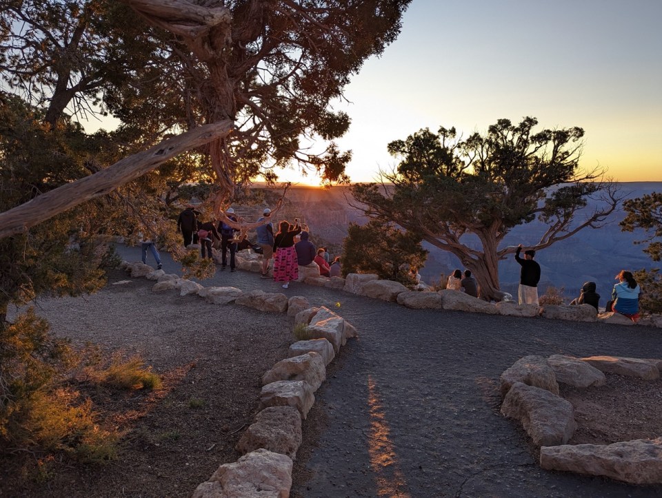 coucher de soleil à Hopi Point au Grand Canyon