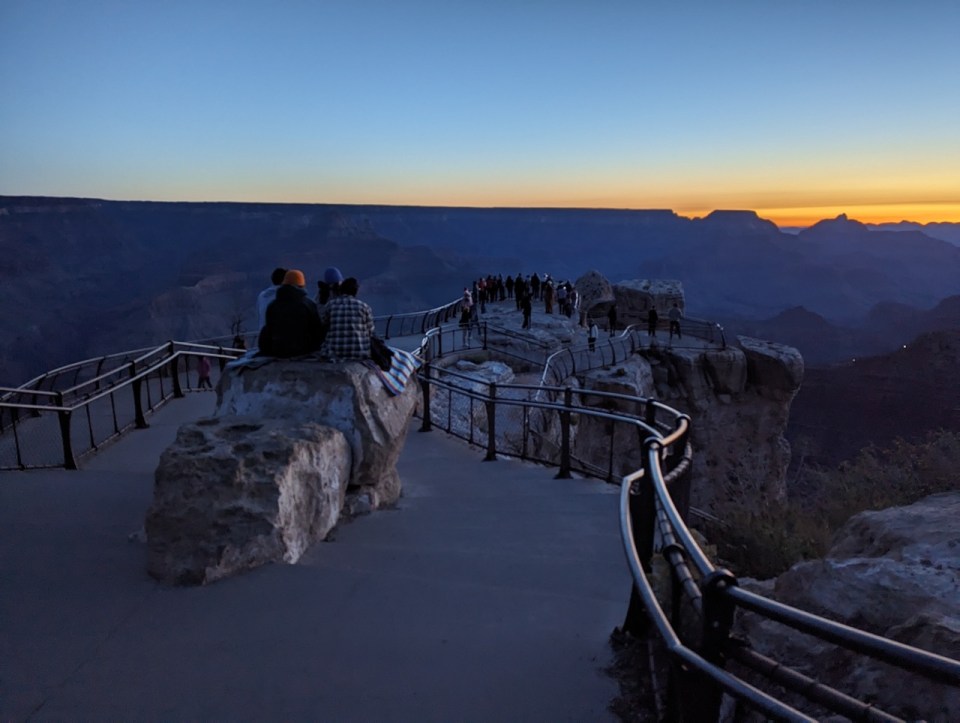 lever de soleil à Mather Point au Grand Canyon