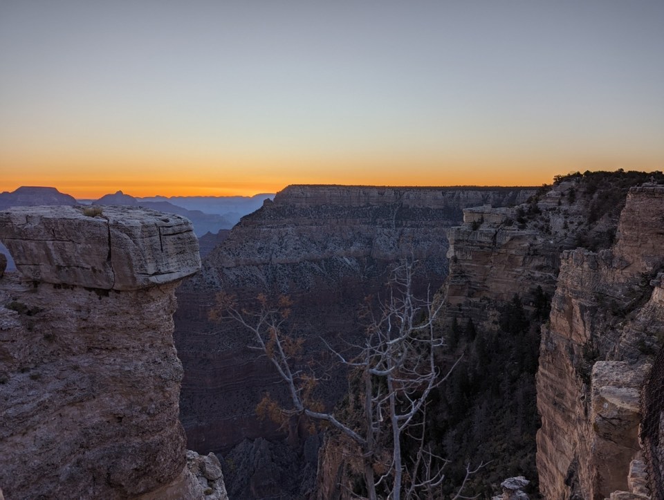 lever de soleil à Mather Point au Grand Canyon