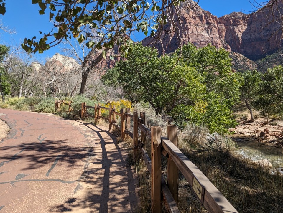 randonnée Pa'rus Trail à Zion National Park