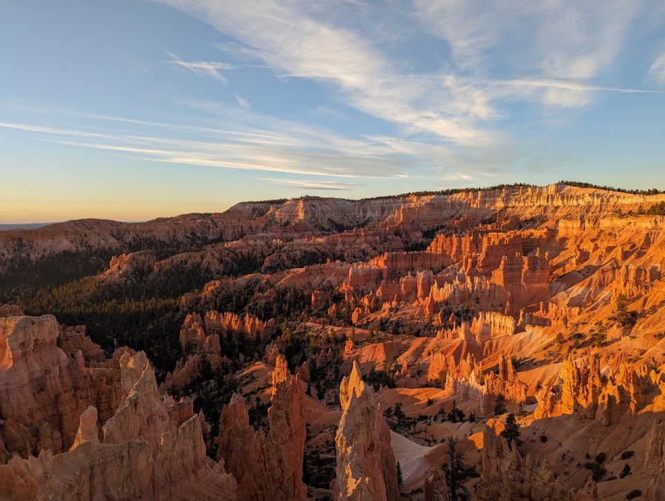 Lever de soleil à Sunrise Point à Bryce Canyon National Park