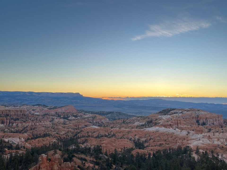 Lever de soleil à Sunrise Point à Bryce Canyon National Park