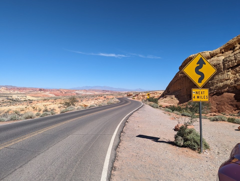 point de vue du Rainbow Vista dans la vallée du feu