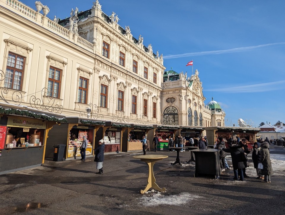 marché de Noël Palais Belvédère à Vienne Autriche