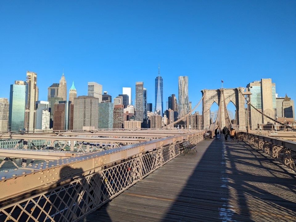 traverser le Pont de Brooklyn