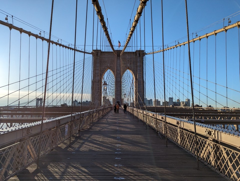 traverser le Pont de Brooklyn