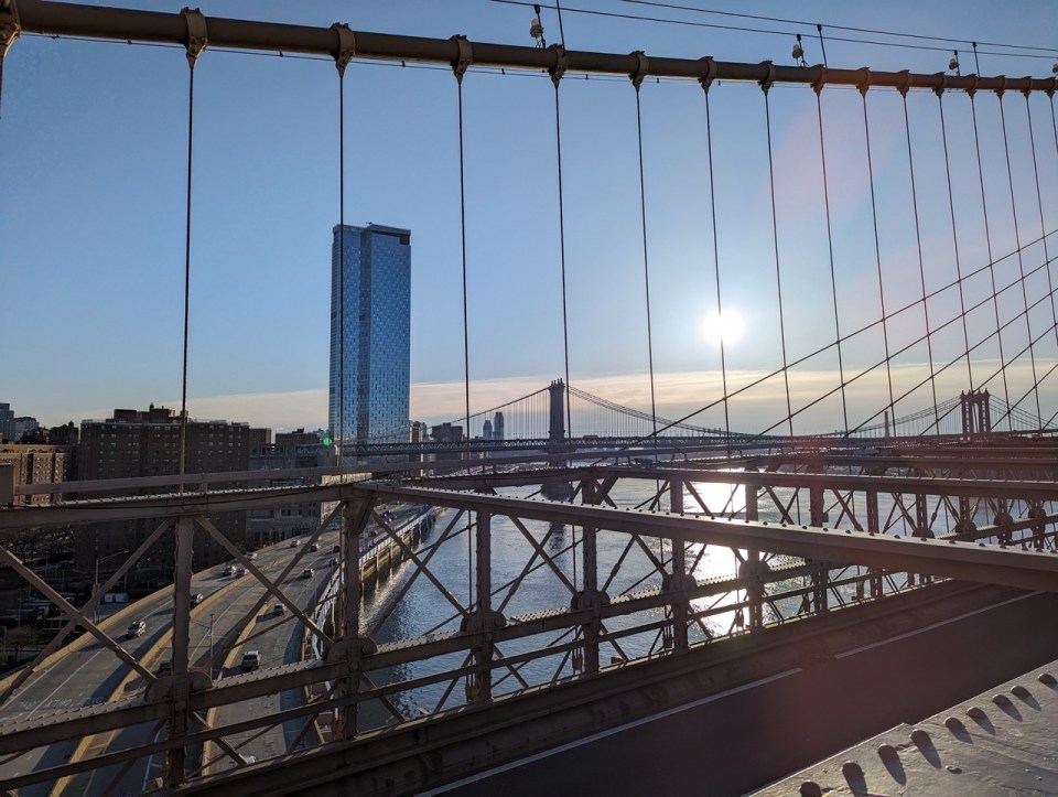 traverser le Pont de Brooklyn