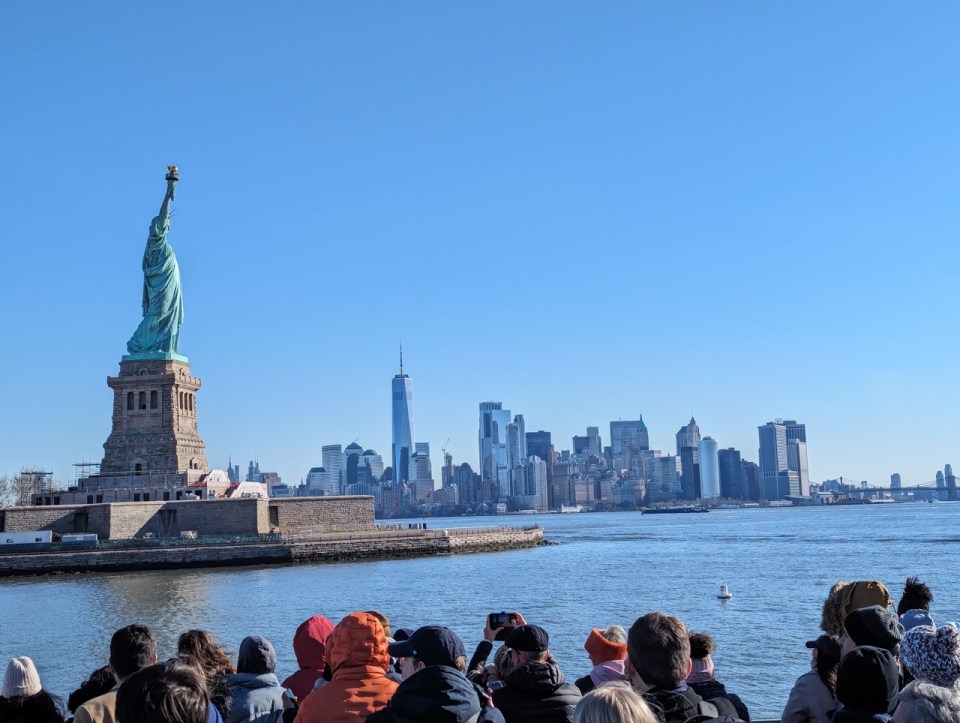 Ferry pour aller à la Statue de la Liberté à New York