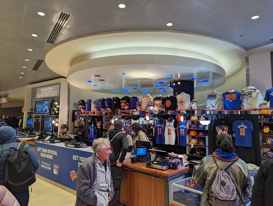 Boutique des Knicks à New York 
