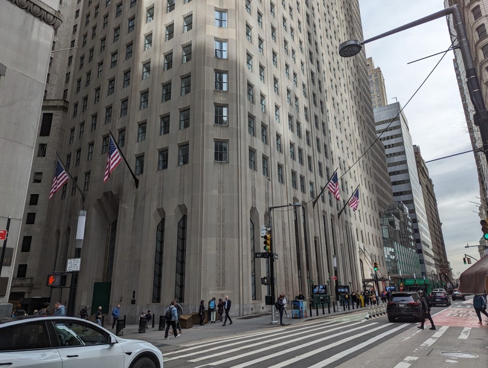 Wall Street dans le Financial district