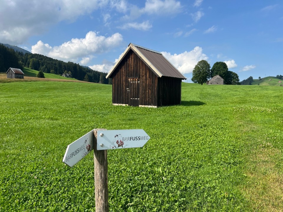 randonnée pieds nus Jakobsbad à Gontenbad