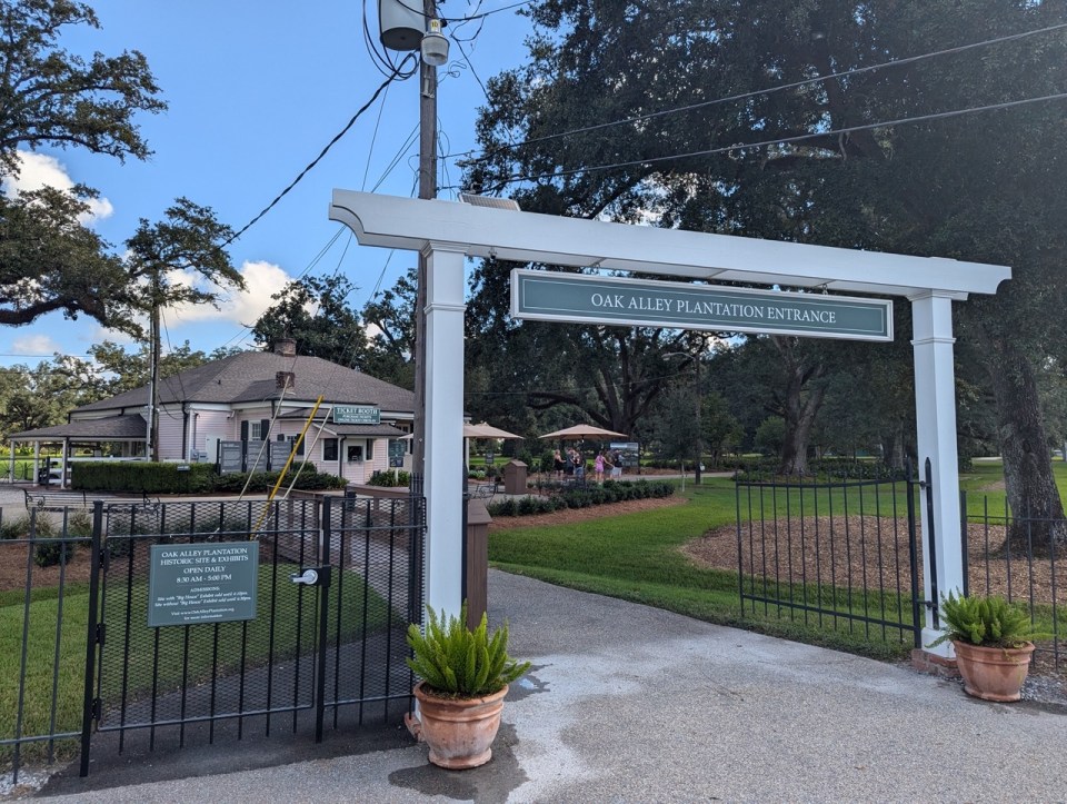 entrée de Oak Alley Plantation