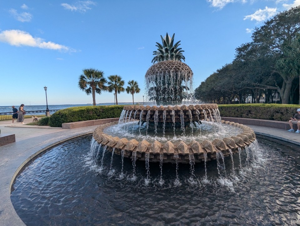 la statue de l'ananas à Charleston