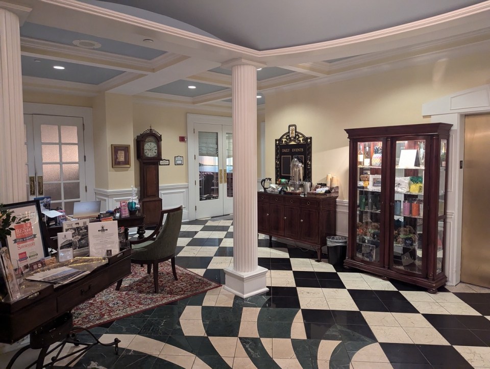 Hall du Marshall House à Savannah