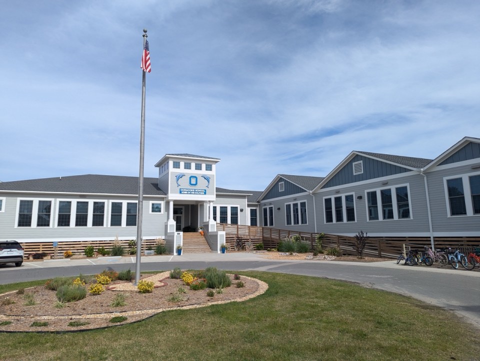 village d'Ocracoke avec son école