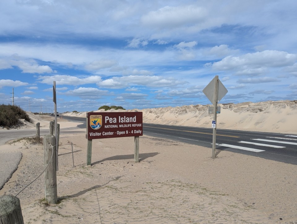 Pea Island National Wildlife Refuge  visitor center sur l'ile d'Hatteras dans les Outer Banks. 