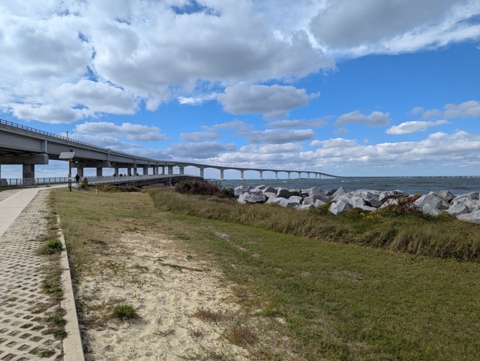 Bonner Bridge Pier sur l'ile d'Hatteras dans les Outer Banks. 