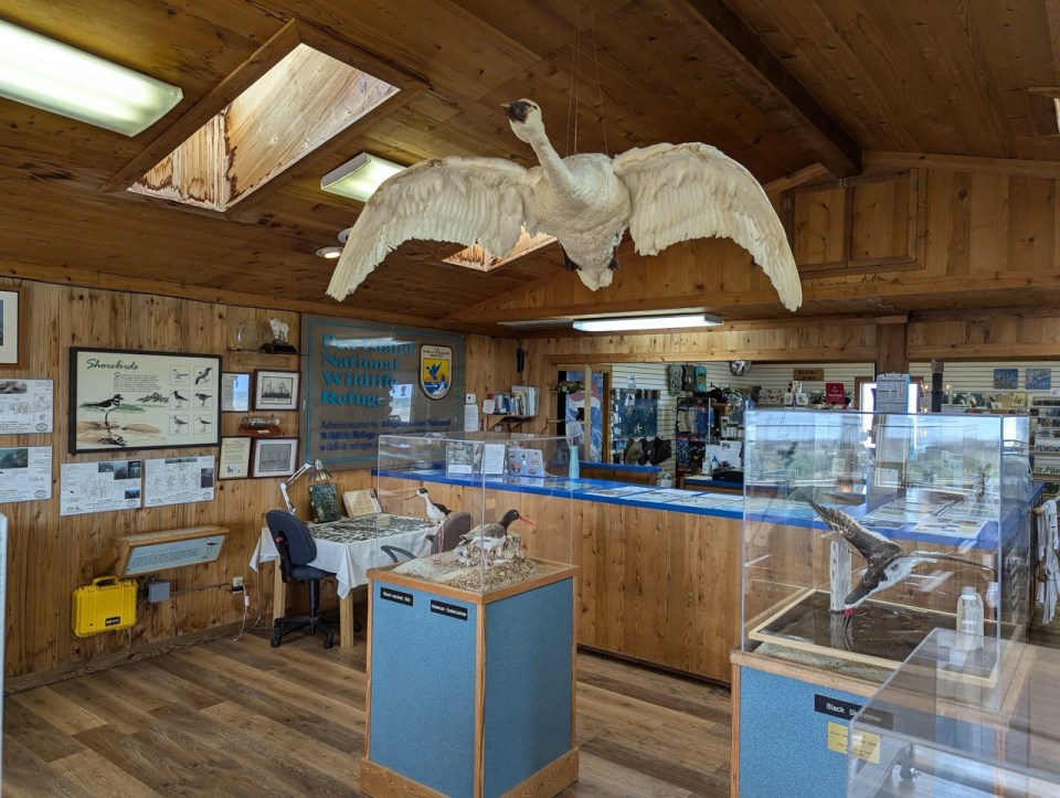 Pea Island National Wildlife Refuge  visitor center sur l'ile d'Hatteras dans les Outer Banks. 