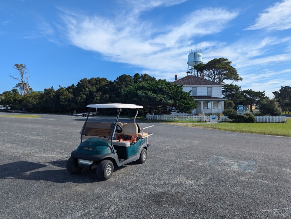 voiturette de golf à Ocracoke