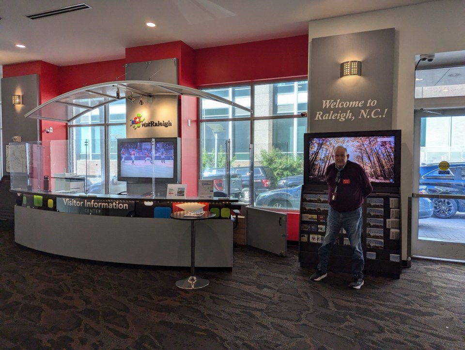 Visitor information de Raleigh, la capitale de la Caroline du Nord lors d'un voyage sur la côte est des États Unis. 